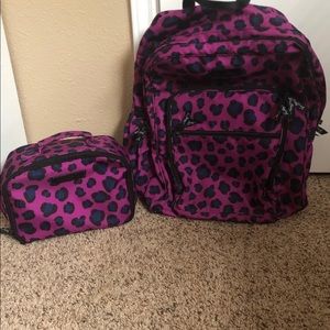 Vera Bradley Large Leopard Spots and lunch bag